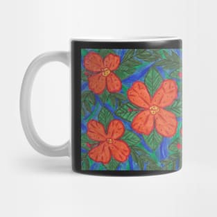 Luau Hibiscus Floral Print Mug